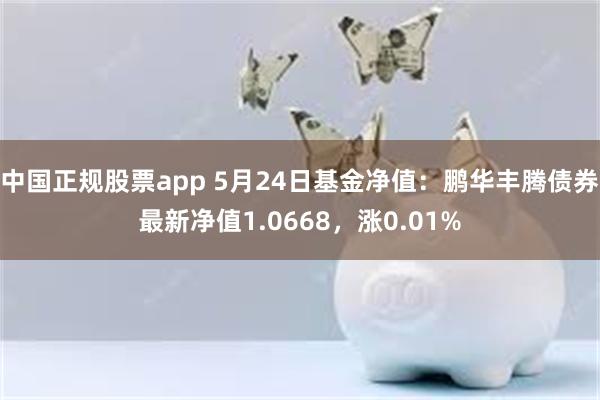 中国正规股票app 5月24日基金净值：鹏华丰腾债券最新净值1.0668，涨0.01%